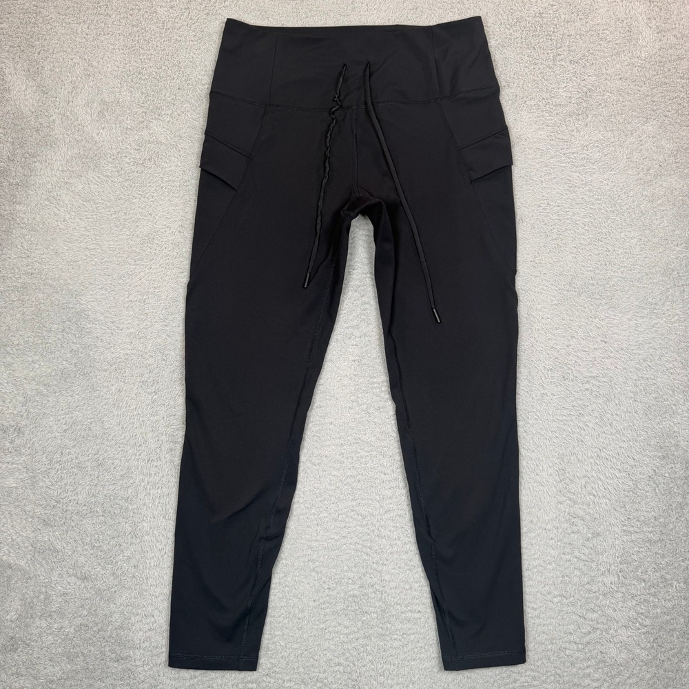 Spyder‎ Active Womens Black Cargo Leggings XL Drawstring Pockets RN63619